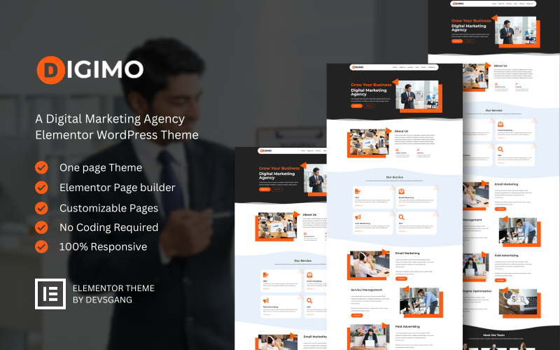 Digimo - Agencja marketingu cyfrowego Elementor Theme