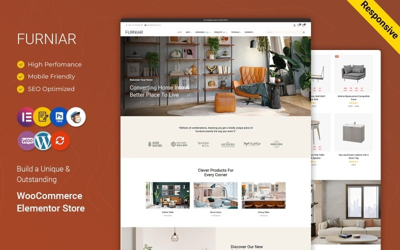 Furniar - Meubels en interieurdecoratie WooCommerce-thema