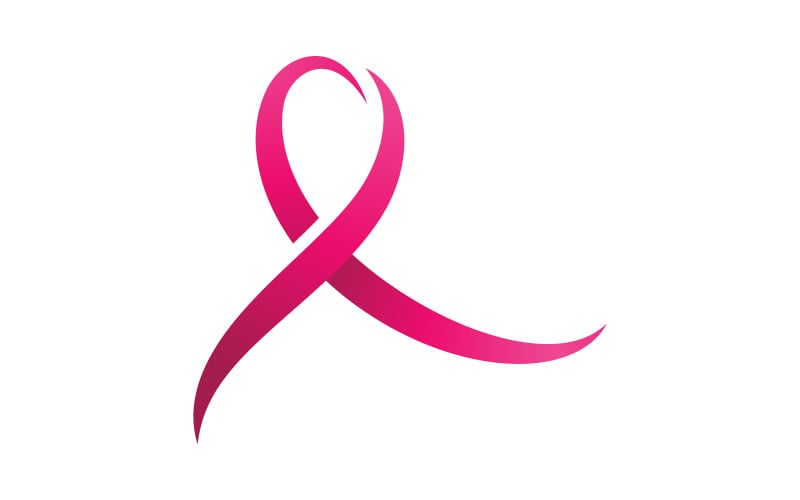 Free Pink Ribbon healthy cancer medical event banner Vector illustration design template