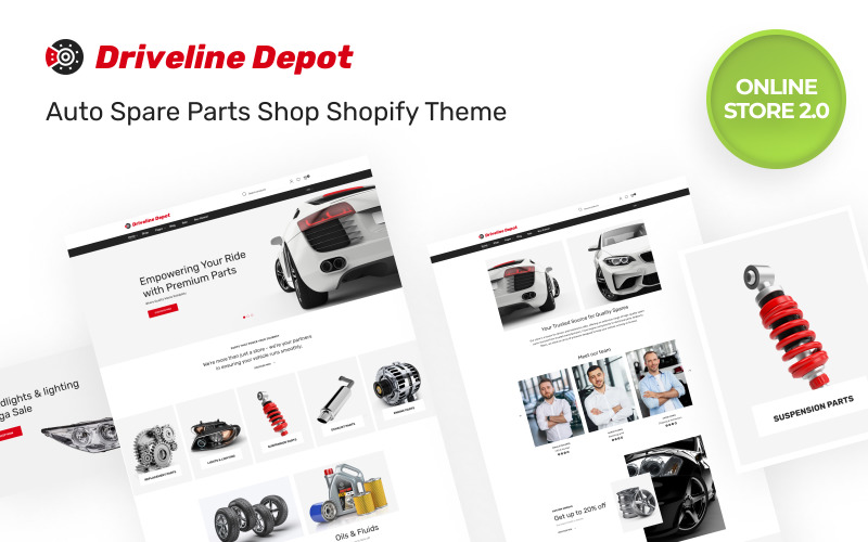 Driveline Depot – Reszponzív autóalkatrészek Shopify Online Store 2.0 téma