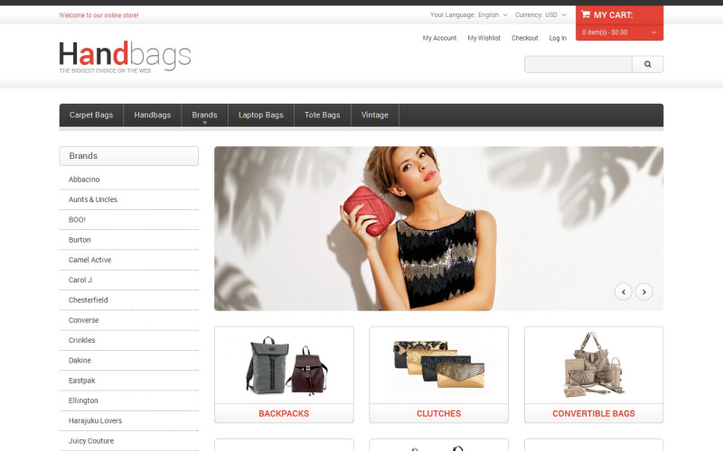 Handbag Responsive Magento Teması