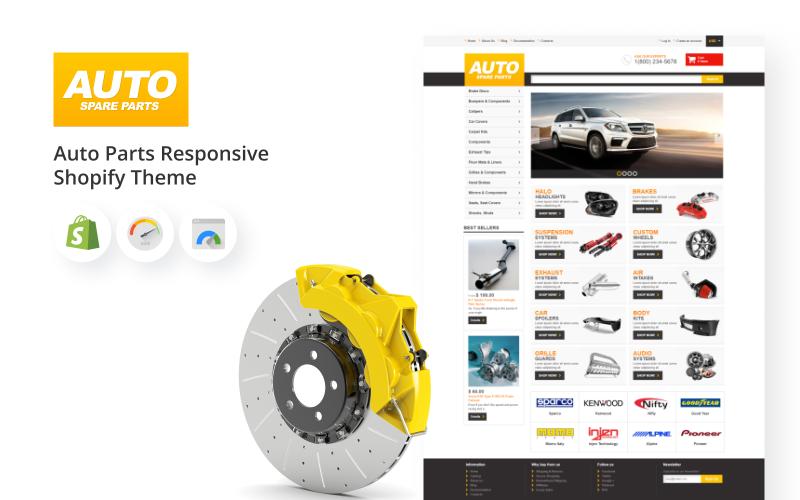 Responsives Shopify-Theme für Autoersatzteile