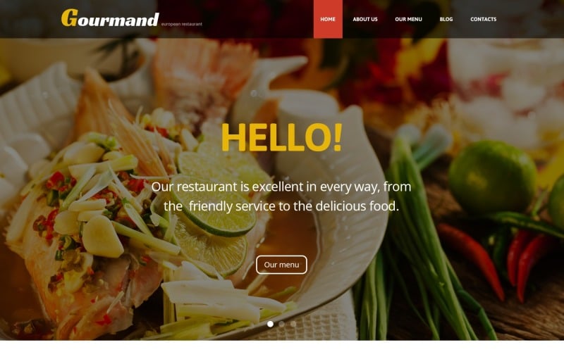 WordPress motiv Gurmánská restaurace