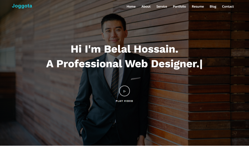 Joggota Personal Portfolio HTML5 Landing Page Template