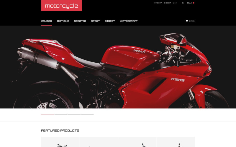 Modèle de moto ZenCart