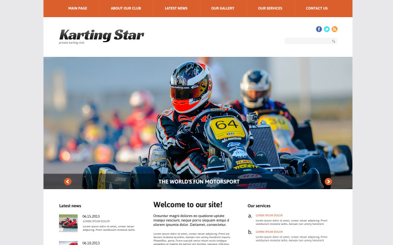 Responsives WordPress-Theme für Karting