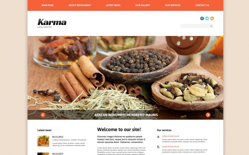 Responsive Joomla-Vorlage für das indische Restaurant