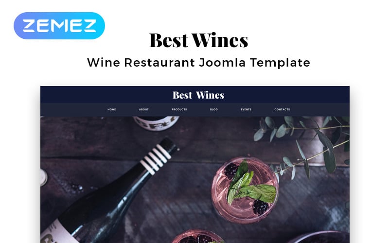 最好的葡萄酒-葡萄酒多页优雅的Joomla模板