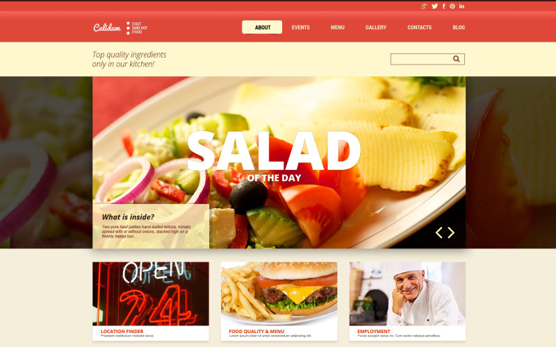 Modello Joomla reattivo per ristorante fast food