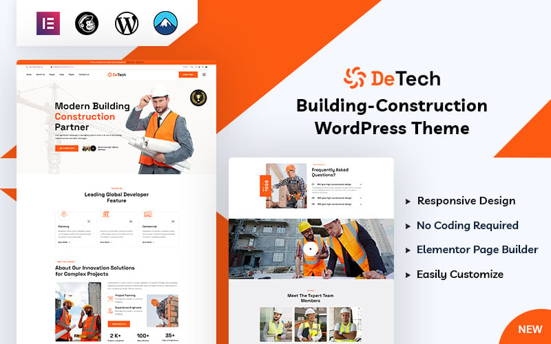 Detech - Construction WordPress Theme