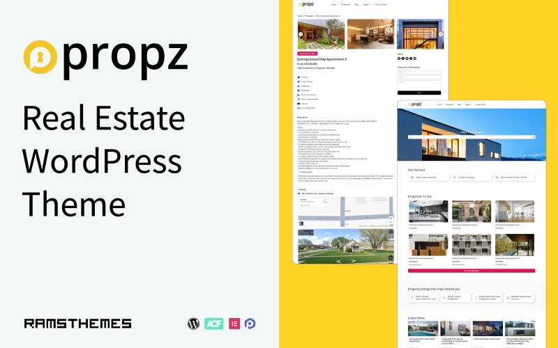 PROPZ - Tema de WordPress para agencias inmobiliarias