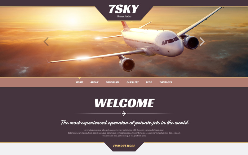Thème WordPress réactif pour les compagnies aériennes privées