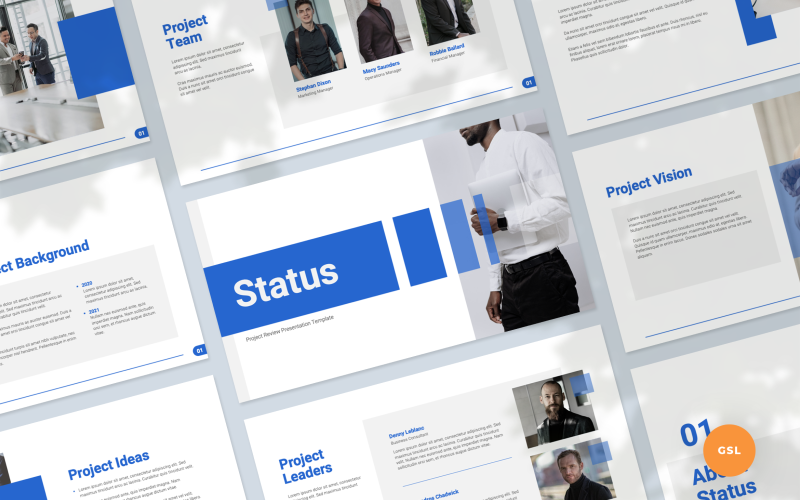 Status - Project Review Google Slides Template