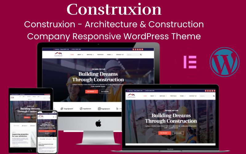 Construxion - Bygg- och arkitekturföretag Responsivt WordPress-tema