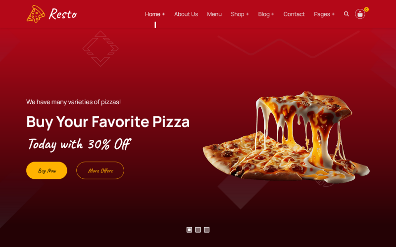 Resto - Modello Joomla per pizza e fast food