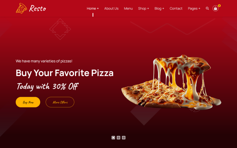 Resto - Pizza e Fast Food Joomla Template