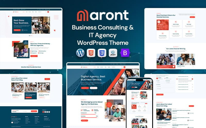 Aront – WordPress-Theme für IT-Lösungen und Unternehmensberatung