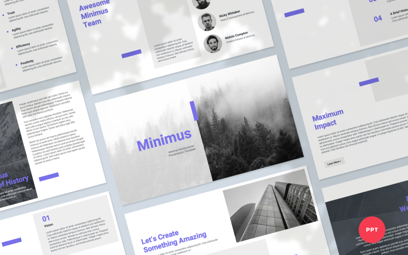 Minimal Design PowerPoint Presentation Template