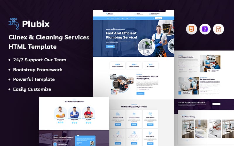 Plubix – Plumbing Service Company Website Template