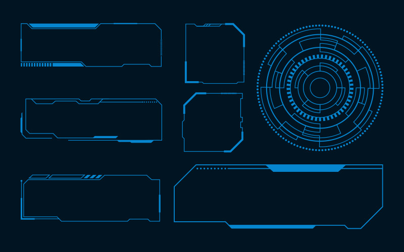 Bezpieczeństwo Futurystyczny, hi-tech cyfrowy interfejs użytkownika ilustracja szablon projektowy v.8