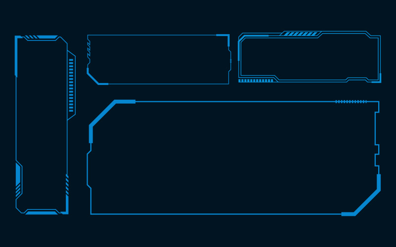 Plantilla de diseño de ilustración de interfaz de usuario digital de alta tecnología futurista de seguridad v.9