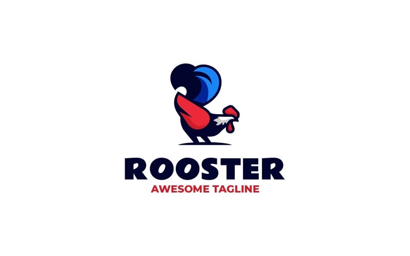 Rooster Simple Mascot Logo 56