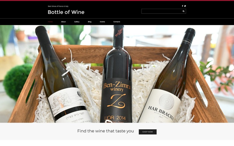Bottiglia di vino - Vino elegante modello Joomla