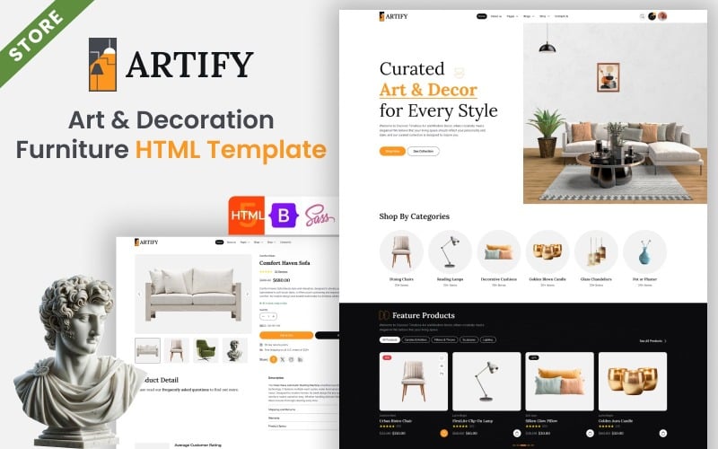 Artify – Art & Modern Decoration Design Studio HTML sablon