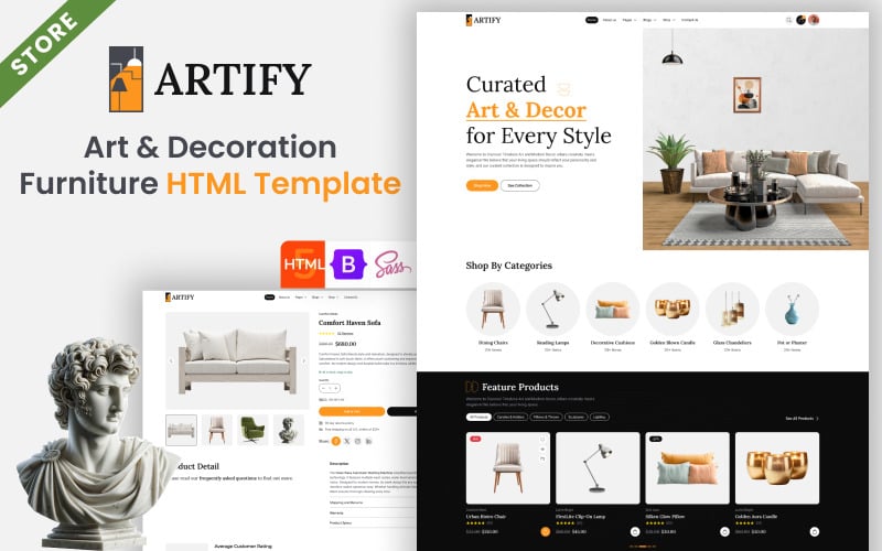 Artify - Estúdio de Design de Arte e Decoração Moderna HTML Template