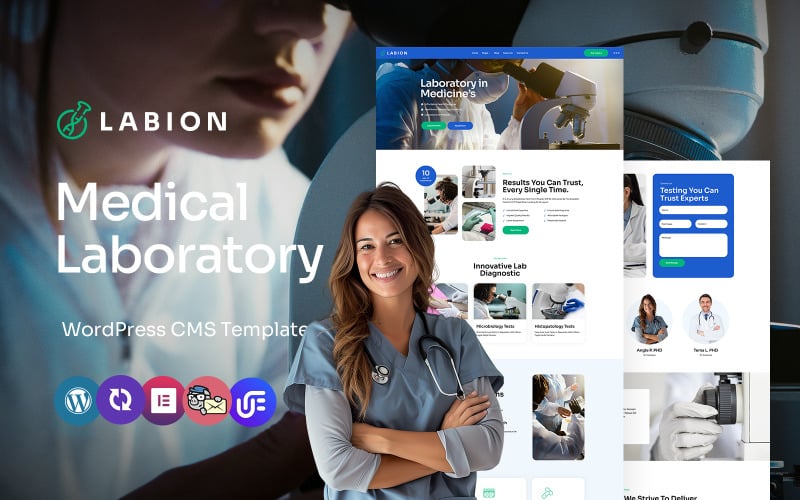 Labion - Laboratorium en medisch onderzoek Multifunctioneel WordPress Elementor-thema