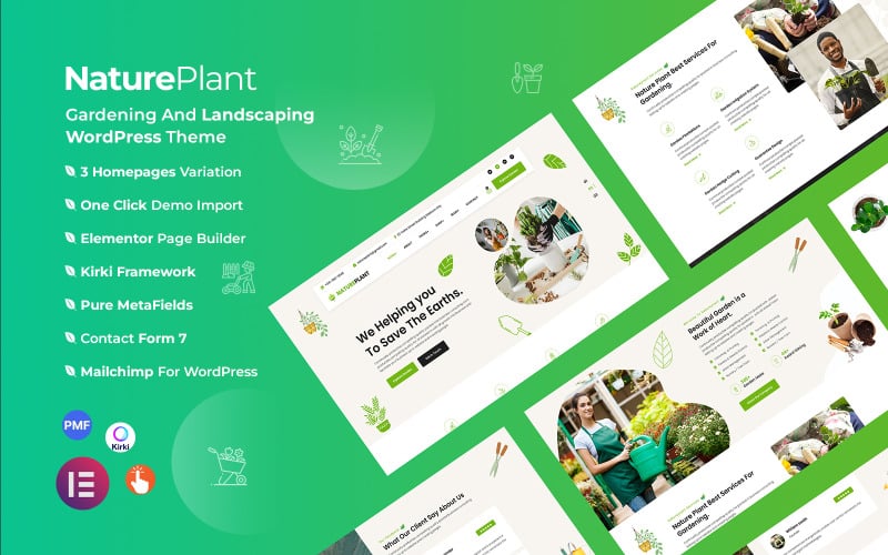 Natureplant - Gardening and Landscaping WordPress Theme