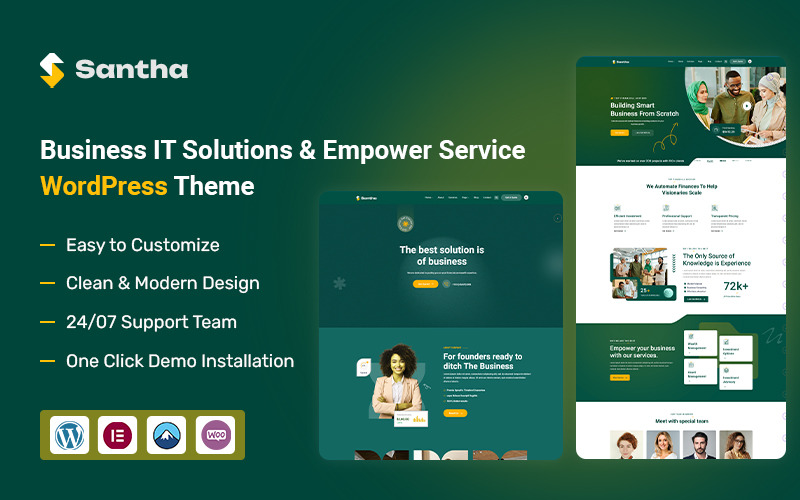 Santha – İş BT Çözümleri ve Empower Service WordPress Teması