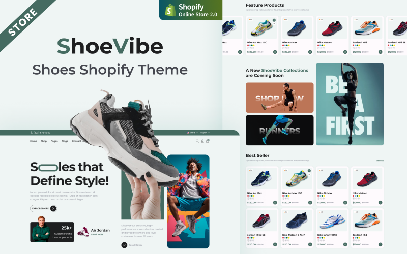 Shoe Vibe UI – Divatos cipőbolt Shopify téma