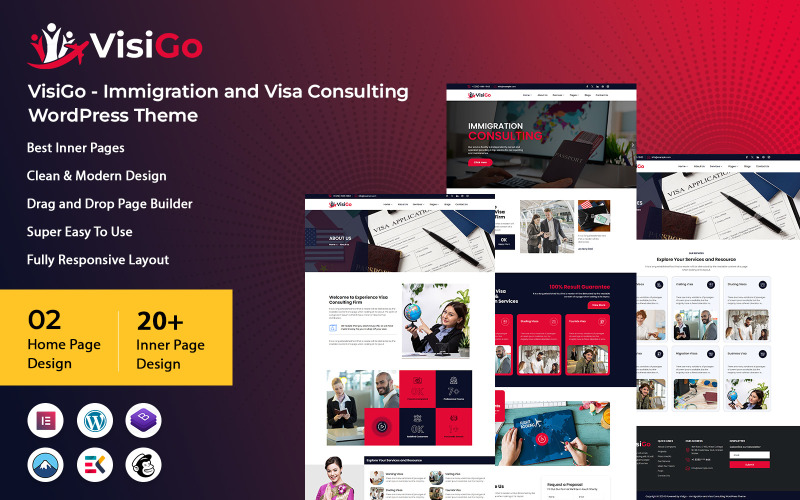 Visigo - WordPress-thema voor immigratie- en visumadvies