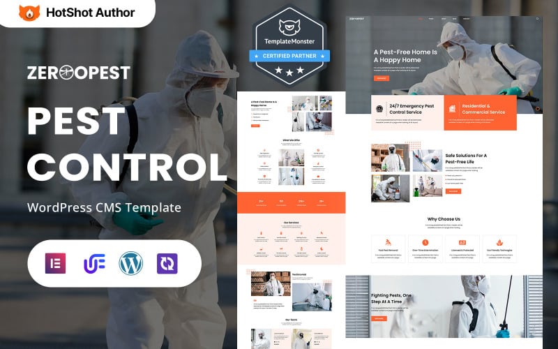 ZerooPest – тема WordPress Elementor для боротьби зі шкідниками для житлових і комерційних будинків