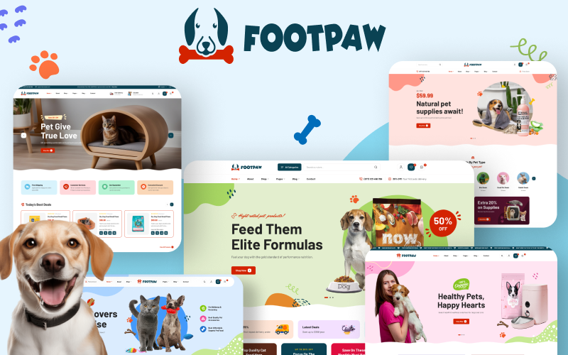 Ap FootPaw – Krmivo pro domácí mazlíčky a péče o zvířata Téma Shopify