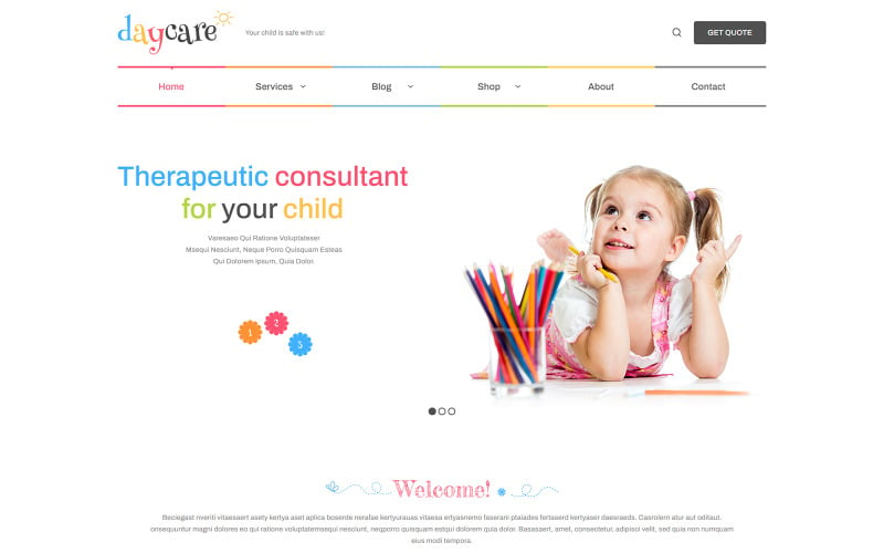 Day Care and Kindergarten Responsive WordPress Theme