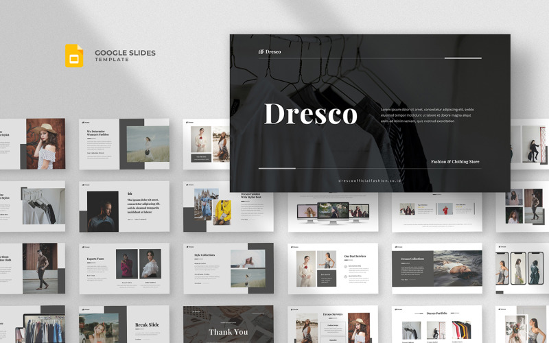 Dresco - Fashion & Clothing Google Slides Template