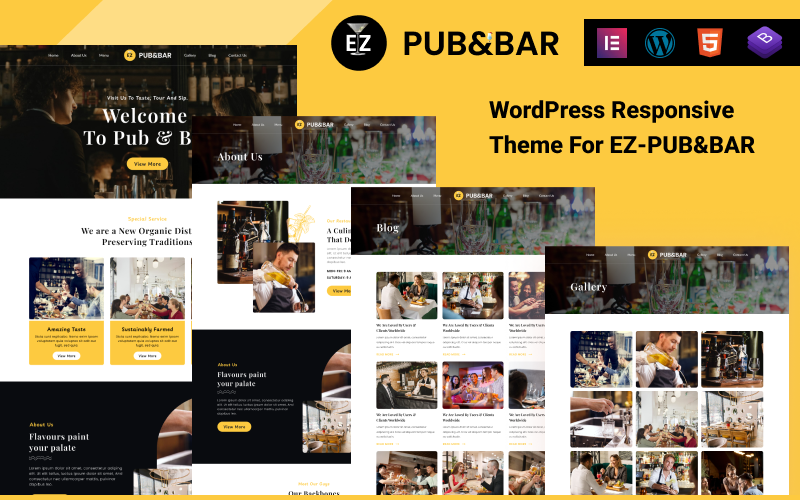 EZ Pub & Bar – Un modello completo per bar e lounge