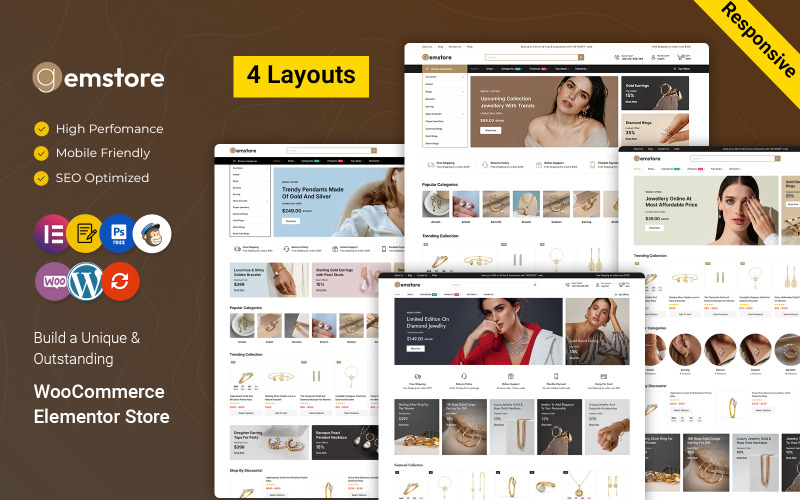 Gemstore - Tema WooCommerce per gioielli, orologi e negozi di gemme