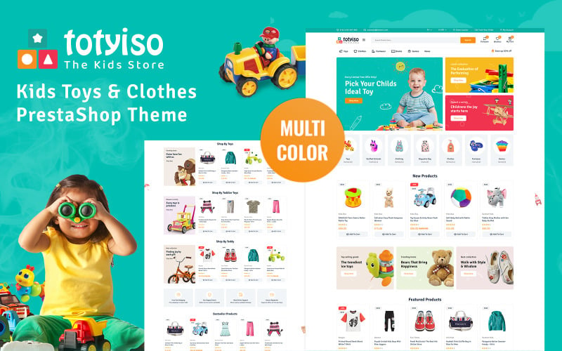 Totyiso - Loja de brinquedos e roupas infantis Tema Prestashop