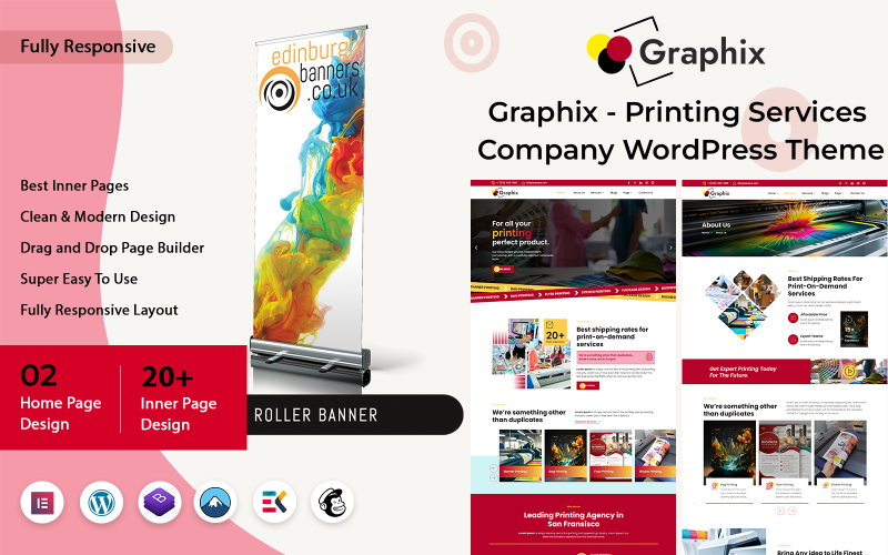 Graphix - Printing Services Company WordPress Theme