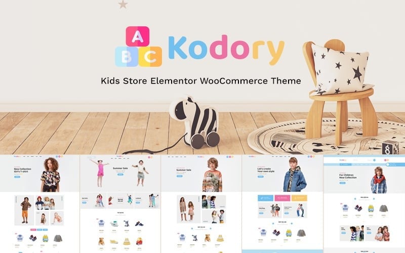 Kodory - Barnbutik Elementor WooCommerce-tema