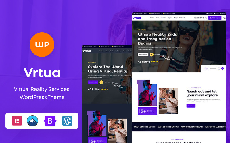 Vrtua - Augmented & Virtual Reality Services WordPress-tema