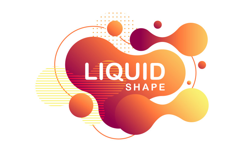 Abstract liquid shape Fluid Vector illustration  design Template v.16