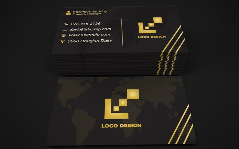 Business Card Template - E-card Template with Customizable Designs - 766