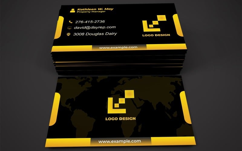 Business Card Template - E-card Template with Customizable Designs - 767