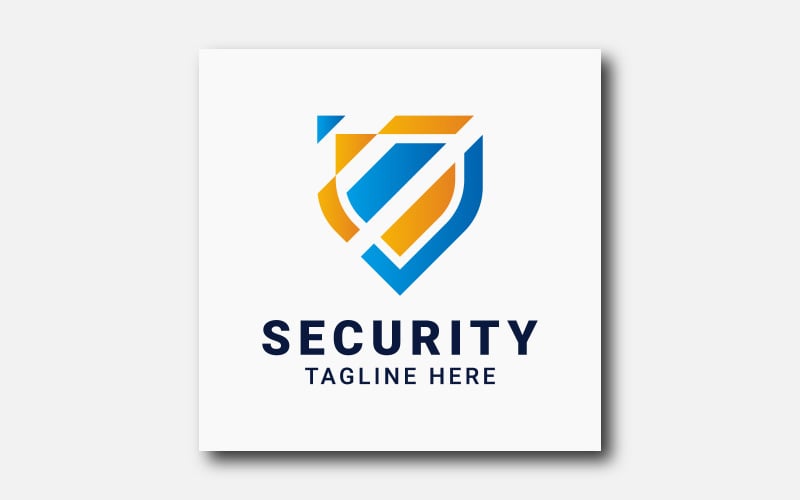 Diseño de logotipo de escudo de seguridad con estilo creativo y moderno.