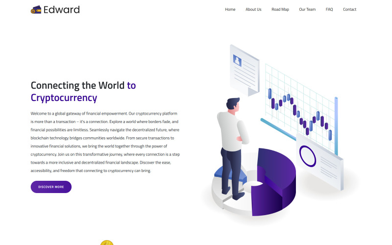 Edward | HTML-Landingpage-Vorlage für Investitionen in Kryptowährungen