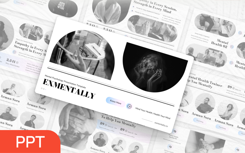 ExMentally - Modèle de présentation PowerPoint sur la psychologie mentale